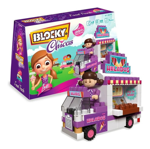 BLOCKY CHICAS FOOD TRUCK x 65 Pzas