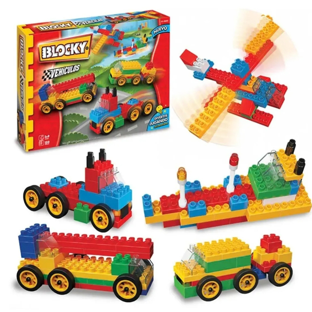BLOCKY VEHICULOS 3 x 140 pzas